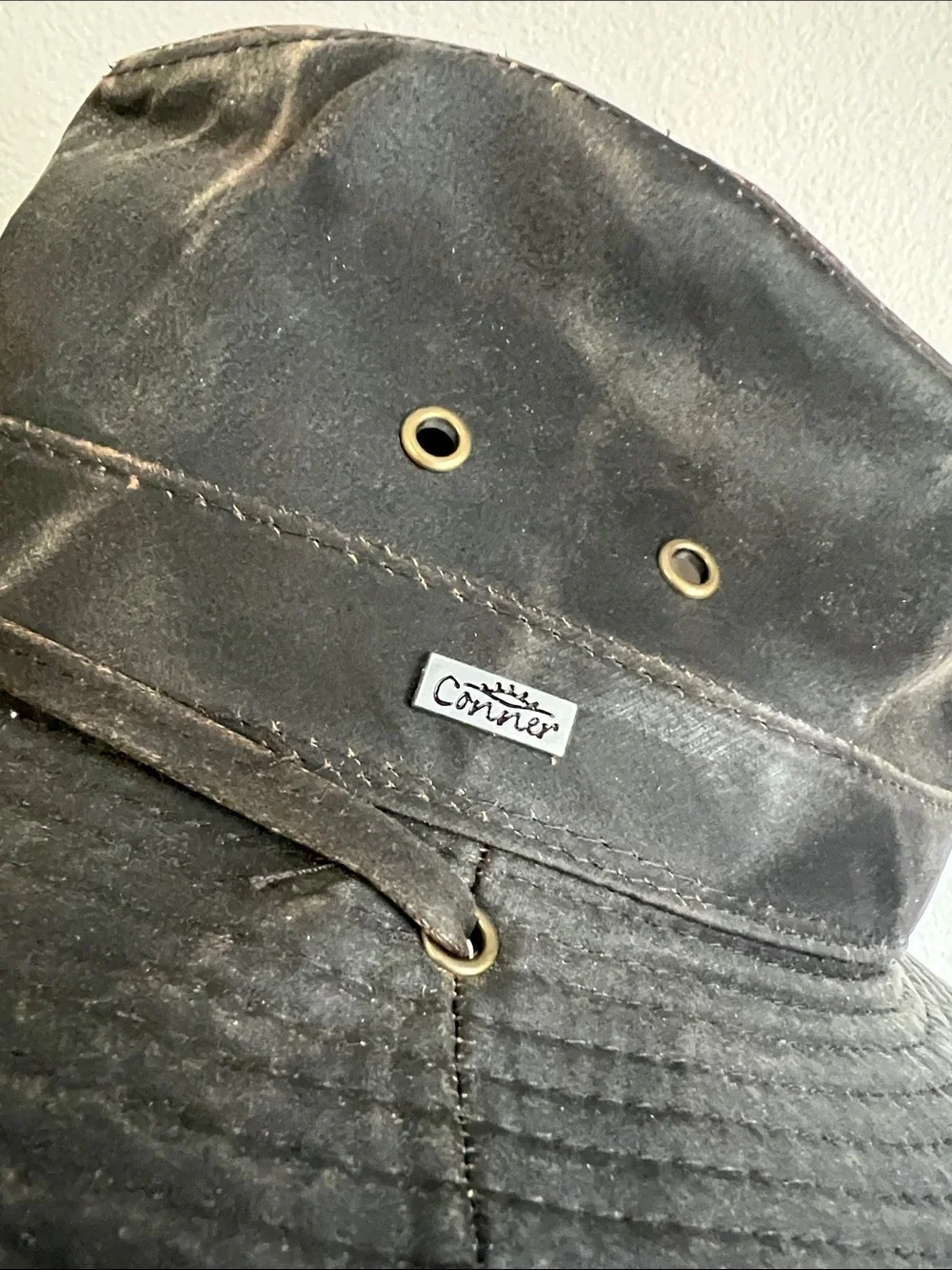 Conner | Accessories | Conner Handmade Waxed Cotton Outback Hat In Dark ...